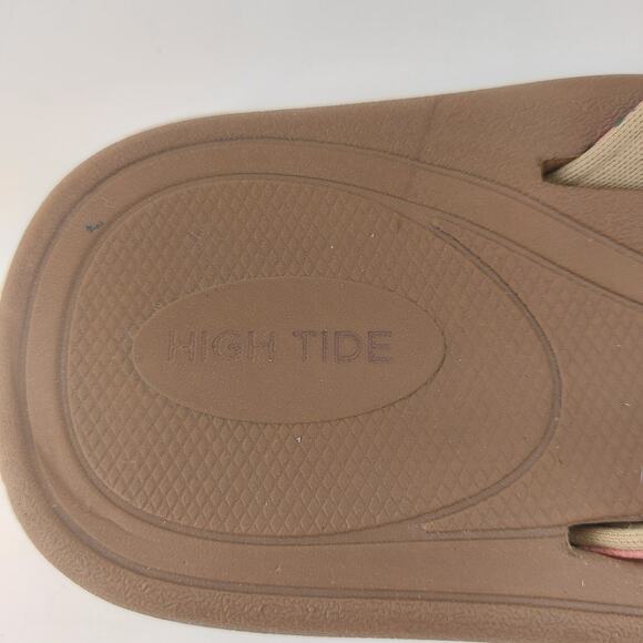 Hi Tide Flip Flop Sandals XH-0521-10 Coral Green Hawaiian Print Size 10 - Picture 5 of 12